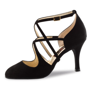 Nueva Epoca Mulheres Sapatos de dança Jaida - Camurça Preto - 8 cm Stiletto [UK 4]