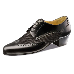 Nueva Epoca Herren Tanzschuhe Palermo - Leder/Velour Schwarz - 3,5 cm