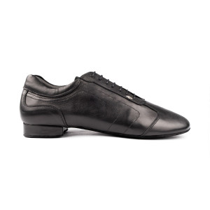 PortDance Homens Sapatos de dança PD035 - Pele Preto - 2 cm