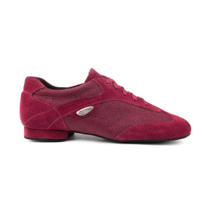 PortDance Mulheres Sapatos de dança PD07 - Nubuck/Beverly Bordeaux - 1,5 cm