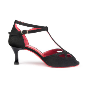 PortDance Mujeres Zapatos de Baile PD505 Pro - Cuero/Nabuk - 5 cm