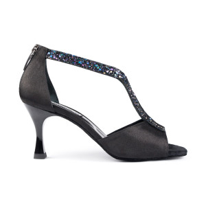 PortDance Mulheres Sapatos de Dança PD806 Pro - Cetim Preto - 6 cm