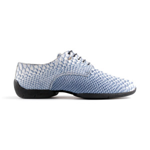 PortDance Hommes Dance Sneakers PD Salsa 001 - Cuir Bleu - Sneaker Semelle [EUR 43]