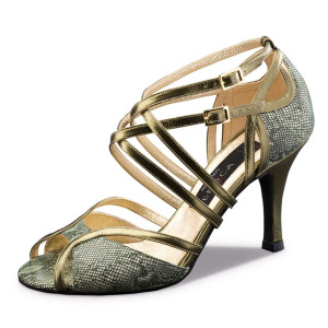 Nueva Epoca Women´s dance shoes Penelope - Oliv/Copper - 8 cm