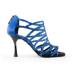 PortDance - Mujeres Zapatos de Baile PD803 Pro - Satén Azul - 7 cm