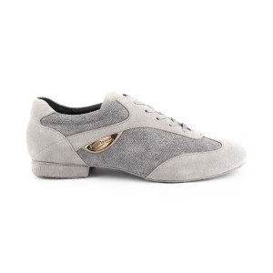 Portdance Scarpe da Ballo PD07 - Denim/Scamosciata Grigio - Suola in pelle scamosciata - Misura: EUR 40