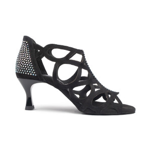 PortDance Mulheres Sapatos de Dança PD814 - Nobuk Preto - 7 cm