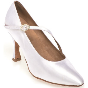 Rummos Dames Ballroom Dansschoenen R394 - Satijn Wit - 6cm
