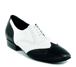 Rummos Hombres Zapatos de Baile Oscar 004/001 - Cuero Negro/Blanco