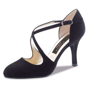 Nueva Epoca Donne Scarpe da Ballo Serena - Scamosciata Nero - 8 cm Stiletto [UK 5,5]