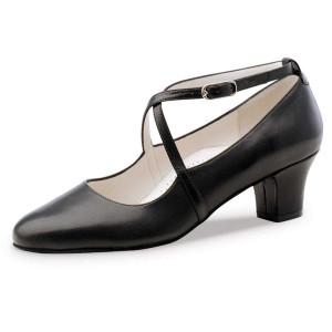 Werner Kern Damen Tanzschuhe Sidney - Leder Schwarz - 4,5 cm