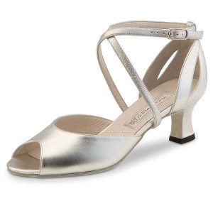 Werner Kern Damen Tanzschuhe Tiziana - Chevro Silber - 5,5 cm  - Größe: UK 5