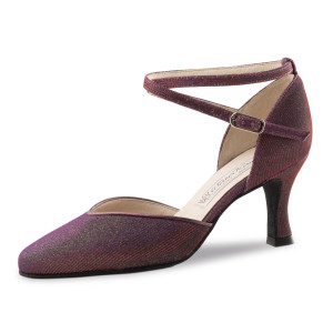 Werner Kern Mulheres Sapatos de dança Bella - Brocado Violett - 6,5 cm [UK 4,5 - B-Ware]