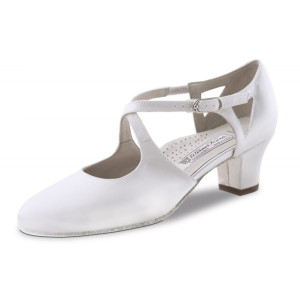 Werner Kern Mujeres Zapatos de Baile / Zapatos de Novia Gala 4,5 - Satén Blanco - 4,5 cm [UK 5 - B-Ware]