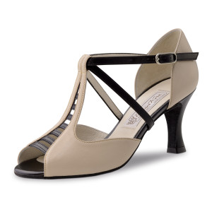 Werner Kern Damen Tanzschuhe Holly - Schwarz/Beige - 6,5 cm [UK 5]