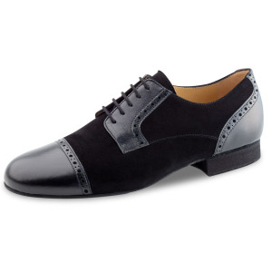 Werner Kern Hommes Chaussures de Danse Bergamo - Cuir/Nubuck Noir  - Größe: UK 8