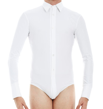 Intermezzo - Heren Tanzhemd/Body met mouven lang 31077 Bodycamil