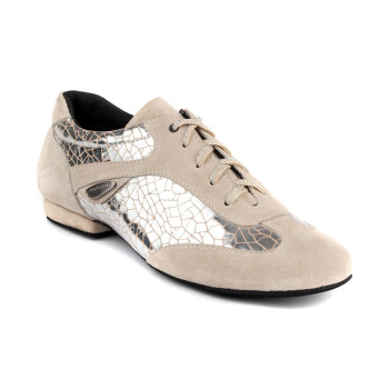 PortDance Damen Trainerschuhe PD08 - Silber Craquele/Beige