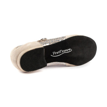 PortDance Damen Trainerschuhe PD08 - Silber Craquele/Beige