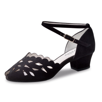 Anna Kern - Damen Tanzschuhe 530-35 - Veloursleder Schwarz