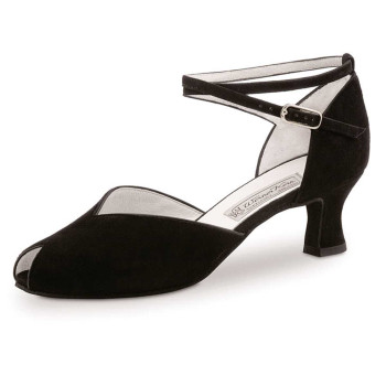 Werner Kern - Ladies Dance Shoes Asta - Black Suede - 5,5 cm [UK 5]