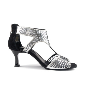 PortDance - Damen Tanzschuhe PD813 Pro - Silber/Schwarz