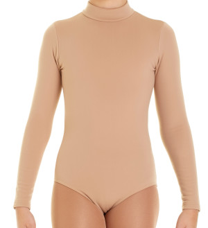 Intermezzo - Mädchen Eiskunstlauf Body/Trikot mit Stehkragen und Ärmeln lang 3835 Bodyperch Ml
