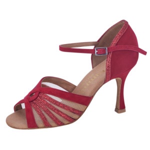 Rummos Ladies Dance Shoes R563 - Nubuck/Glitzer Rot