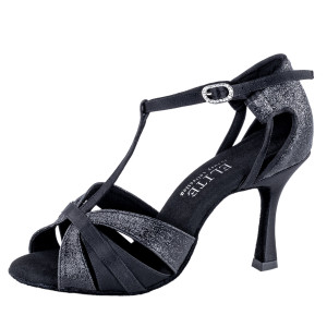Rummos Femmes Chaussures de Danse Elite Martina 041/131 - Satin/Glitter Noir - 7 cm