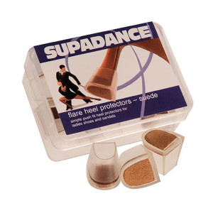Supadance - Heel Protectors Flare/Cuban with Suede [Transparent | 1 Pair]