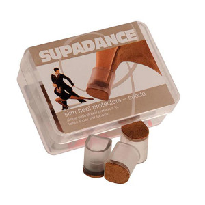 Supadance - Protecteurs Talon Slim avec Suède [Transparent | 1 Paire]
