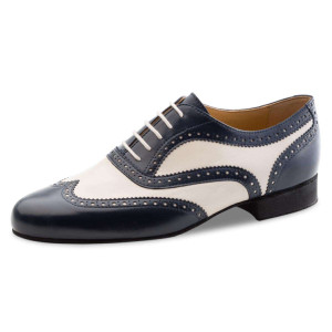 Nueva Epoca - Herren Tanzschuhe Lima - Leder Blau/Creme