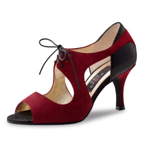 Nueva Epoca - Mujeres Zapatos de Baile Nesrin - Ante Rojo