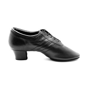 PortDance - Men´s Latin Dance Shoes PD008 Premium - Black Leather - 4 cm Latin [EUR 41]
