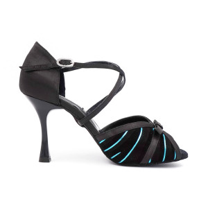 PortDance - Mujeres Zapatos de Baile PD506 - Negro/Azul