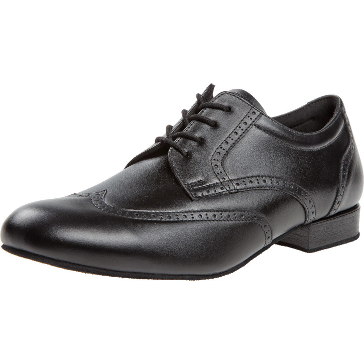 Diamant Heren Sneaker dansschoenen 123-425-070 - leer/suède zwart - 1,5 cm sleehak - normale breedte - suède zool - Made in Germany, zwart, 44 EU