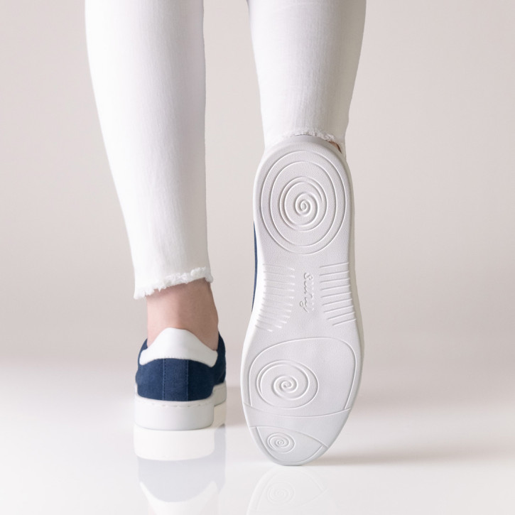 Suny Anna Kern 7020 |Geitensuède Wit-Beige Danssneakers
