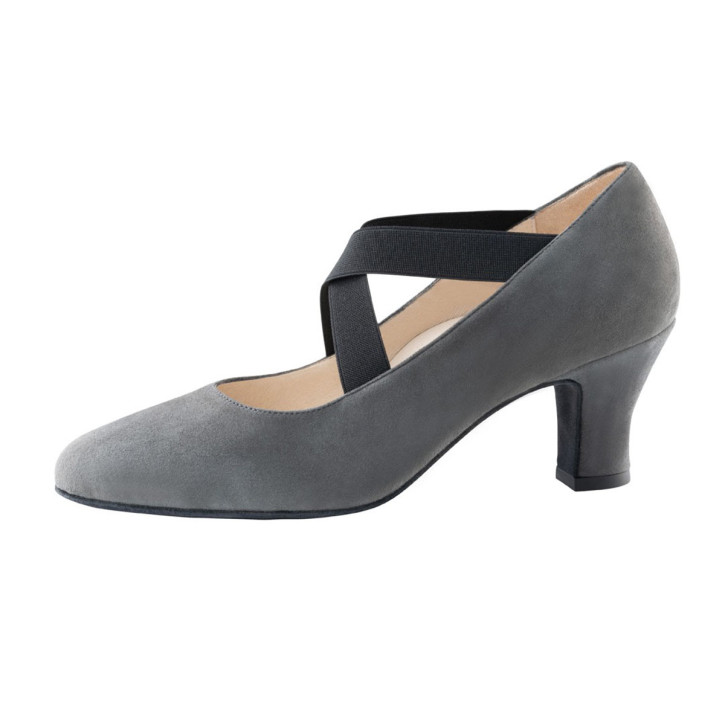 Werner Kern Damen Tanzschuhe Tamara - Veloursleder Grau