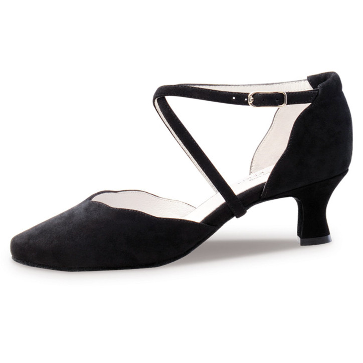 Anna Kern Damen Tanzschuhe Denise 57250 Velourleder Schwarz