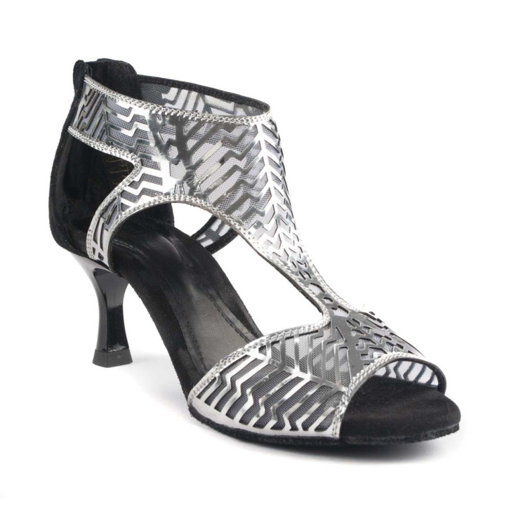 PortDance - Damen Tanzschuhe PD813 Pro - Silber/Schwarz