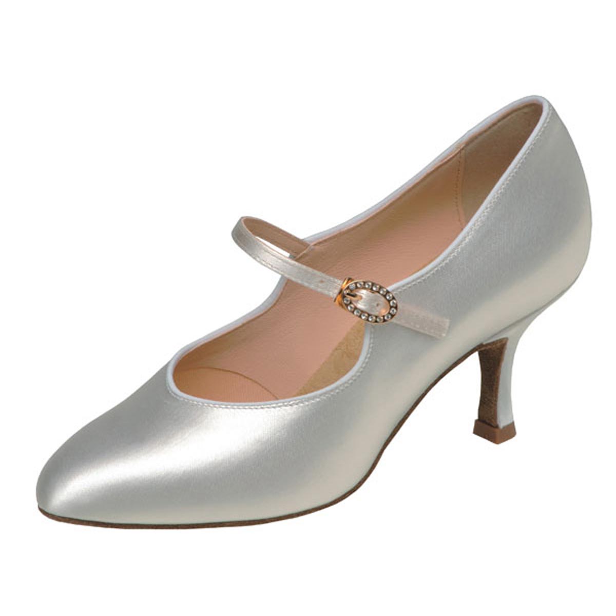 white satin dance shoes