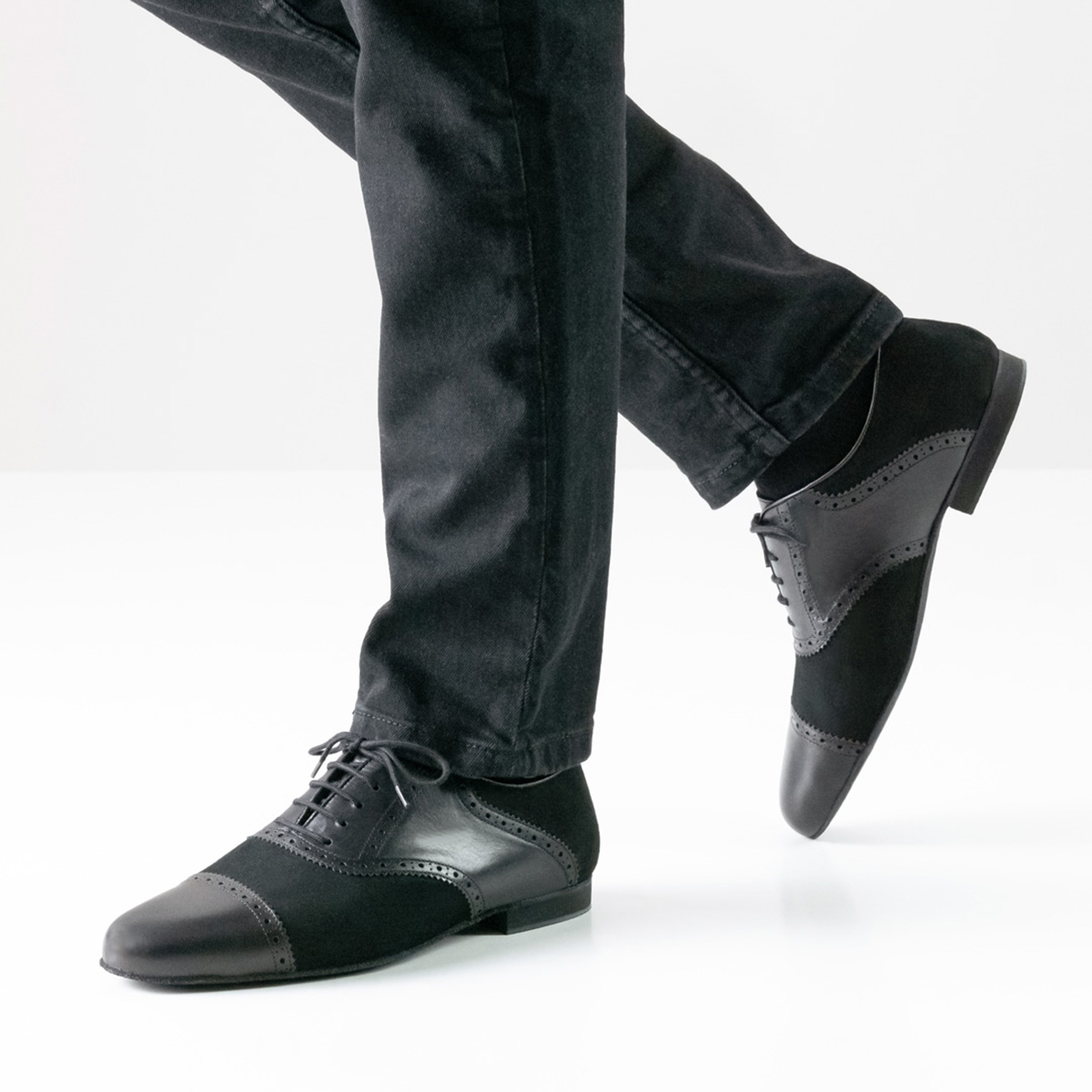 Werner Kern - Mens Dance Shoes 28047 - Black Leather/Nubuk