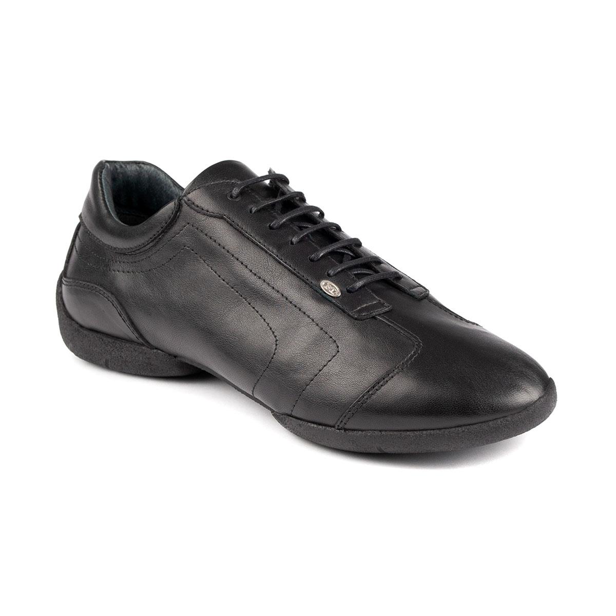 PortDance Mens Dance Sneakers PD035 Leather Black 1,5 cm