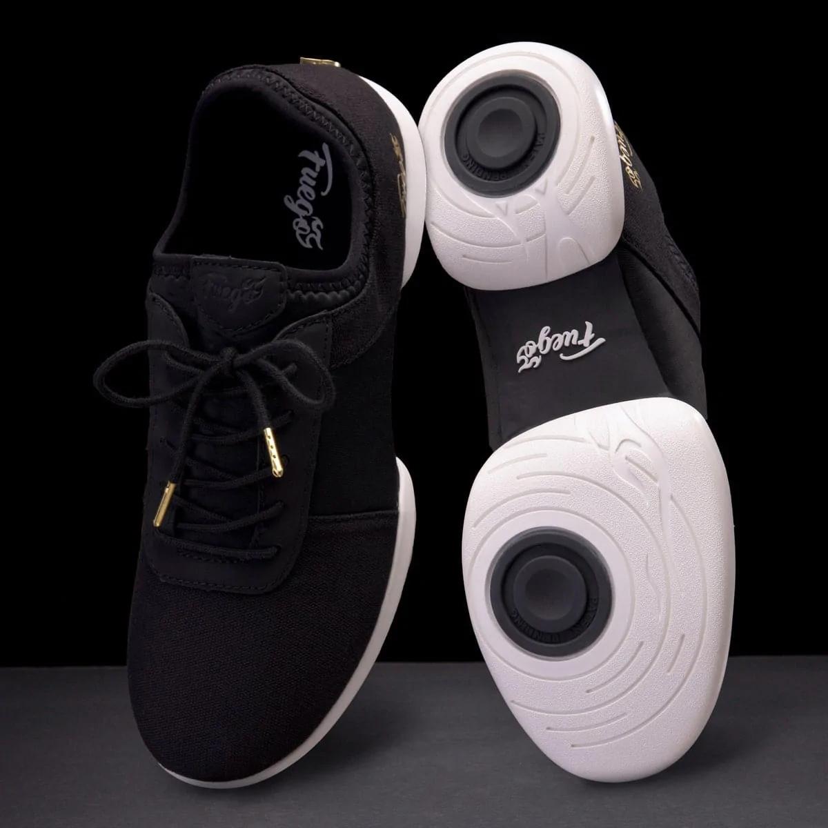 Fuego Unisex Split Sole Dance Sneakers Black Neopren