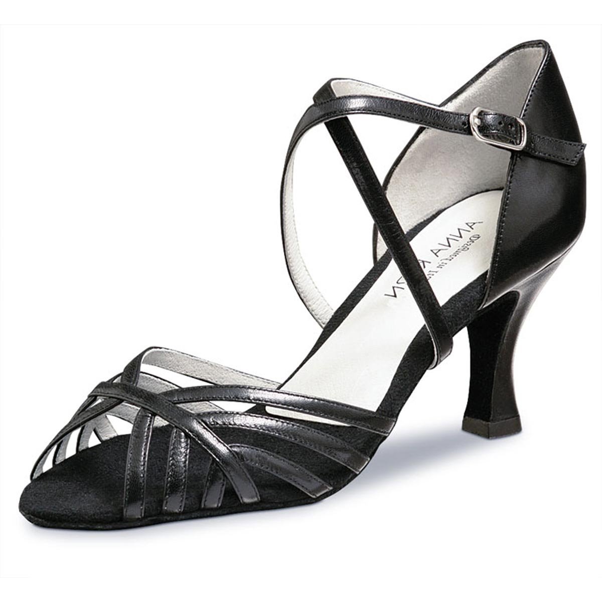 Anna Kern Femmes Chaussures de Danse 740-60 Cuir Or 6 cm Flare 