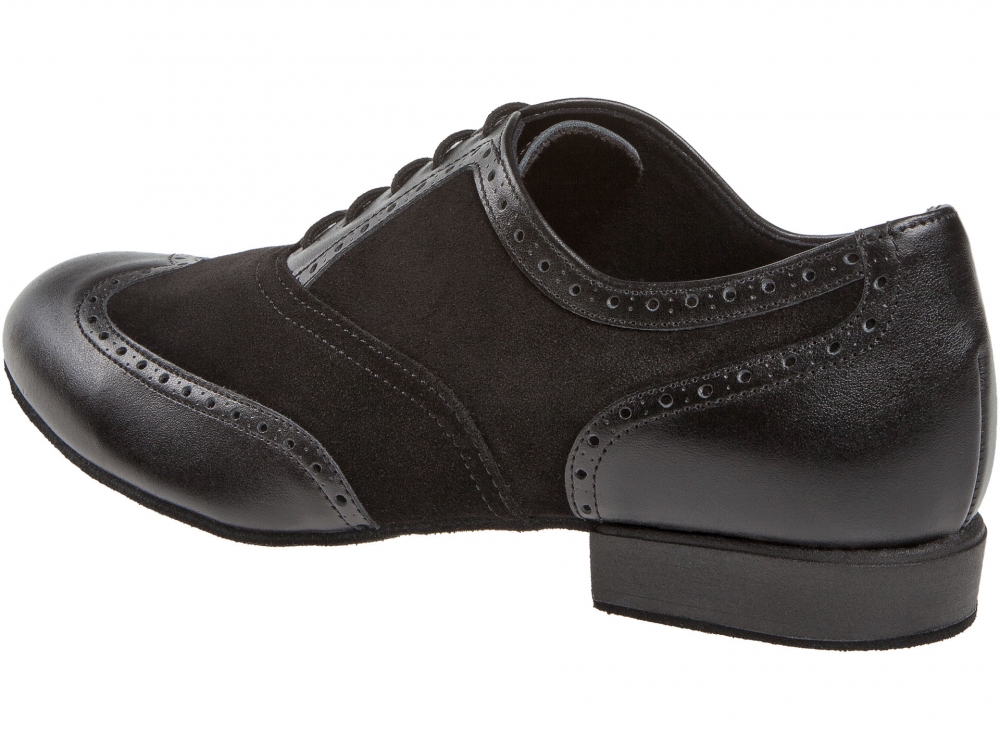 Su/ède//Cuir Noir Made in Germany Confort - 2 cm Standard Large Diamant Hommes Chaussures de Danse 177-025-070
