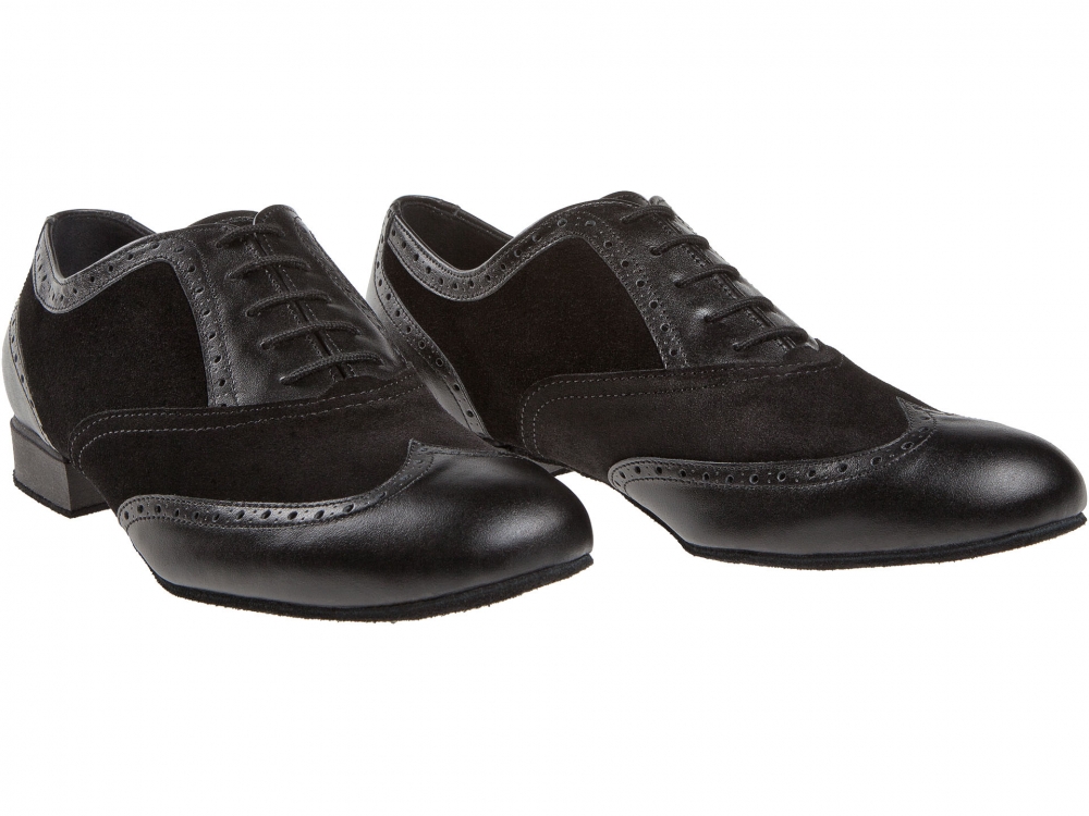 Su/ède//Cuir Noir Made in Germany Confort - 2 cm Standard Large Diamant Hommes Chaussures de Danse 177-025-070