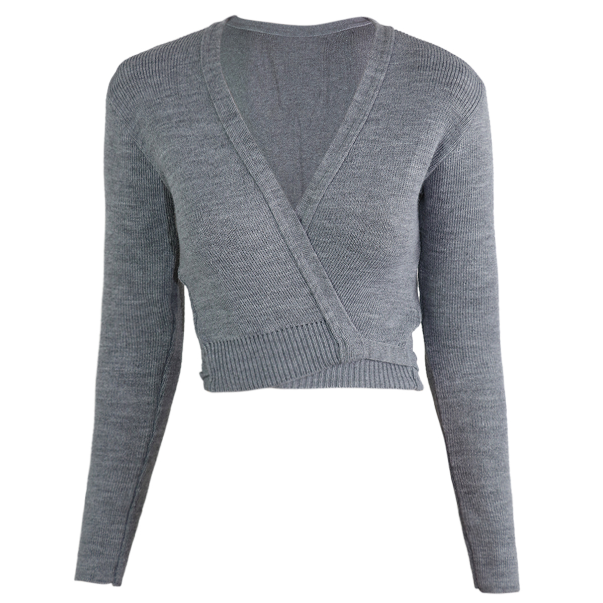 Grey ballet wrap cardigan discount