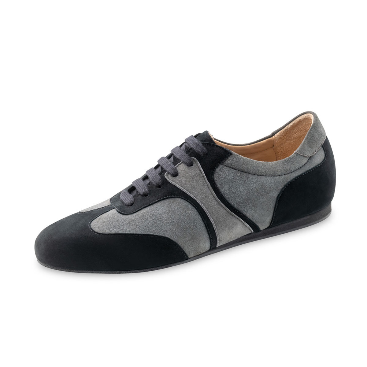 Werner Kern Heren Dansschoenen 28065 Parma Suede Zwart Grijs